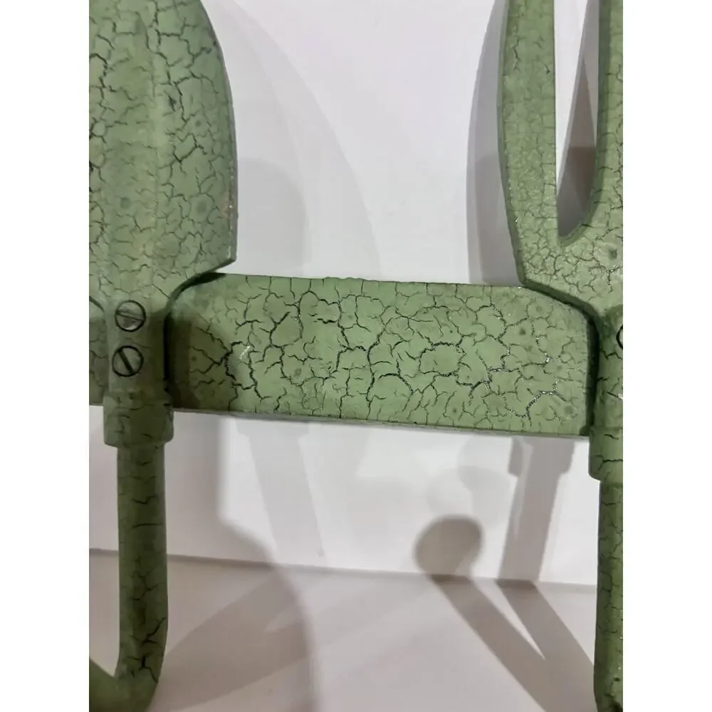 Rustic Crackled Green Park Design Gardeners Tools Wall Hook, 17